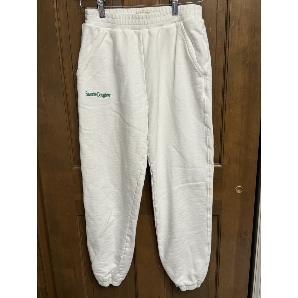 Favorite Daughter The Kate Jogger Sweatpants size M white high rise excellent